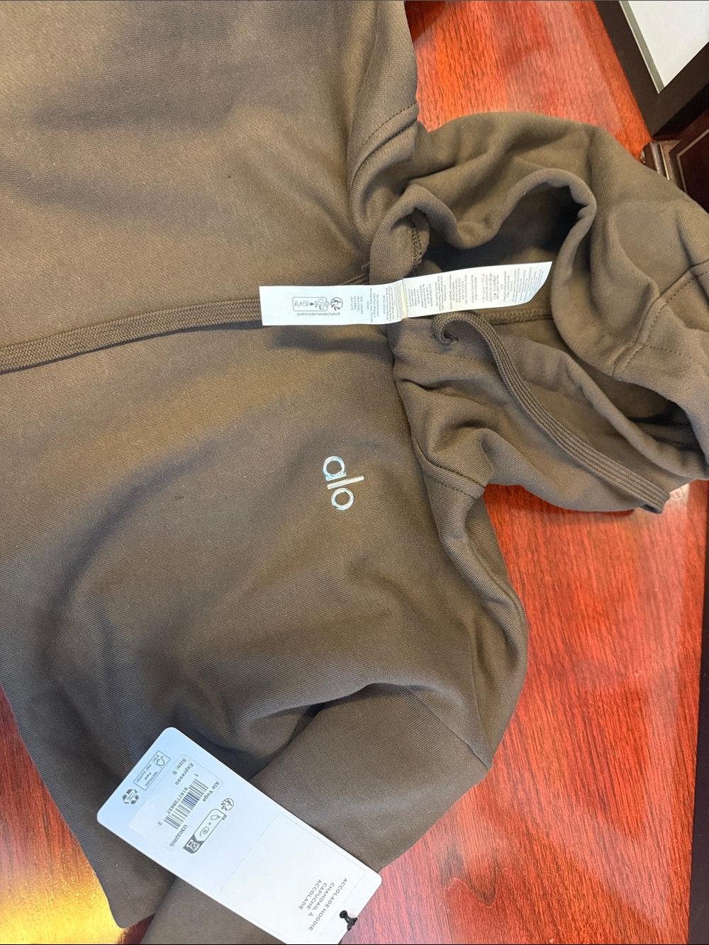 ALO Yoga Hoodie in Espresso Brown NWT